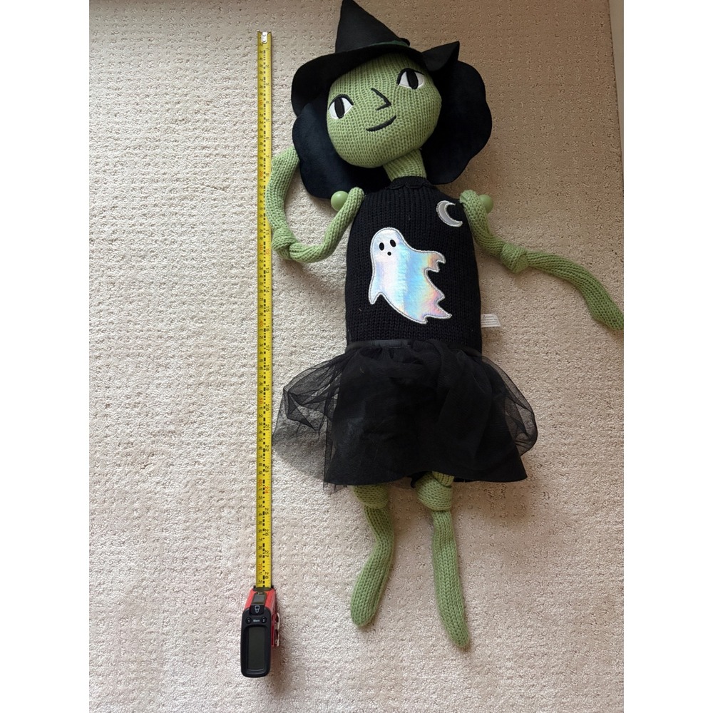 Hyde & EEK! Witch Decor 23" Green Black Tulle Ghost Whimsigoth Moody Halloween